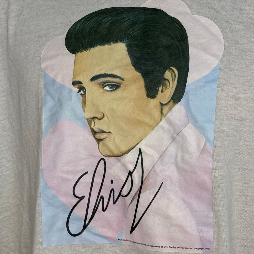 Vintage 1980s/90s Elvis Presley T-Shirt, Screen Stars Size XL, Fan Art - Picture 2 of 5